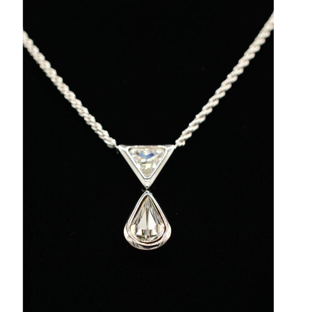 Christian Dior Vintage Crystal Pendant Collar Necklace Rhinestone Signed Bin7 - Picture 1 of 12
